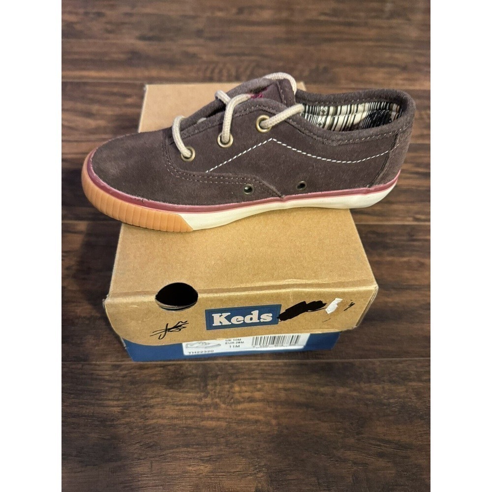 Keds On Deck Espresso Memory Foam Lace Kids Shoes Sz: 11M